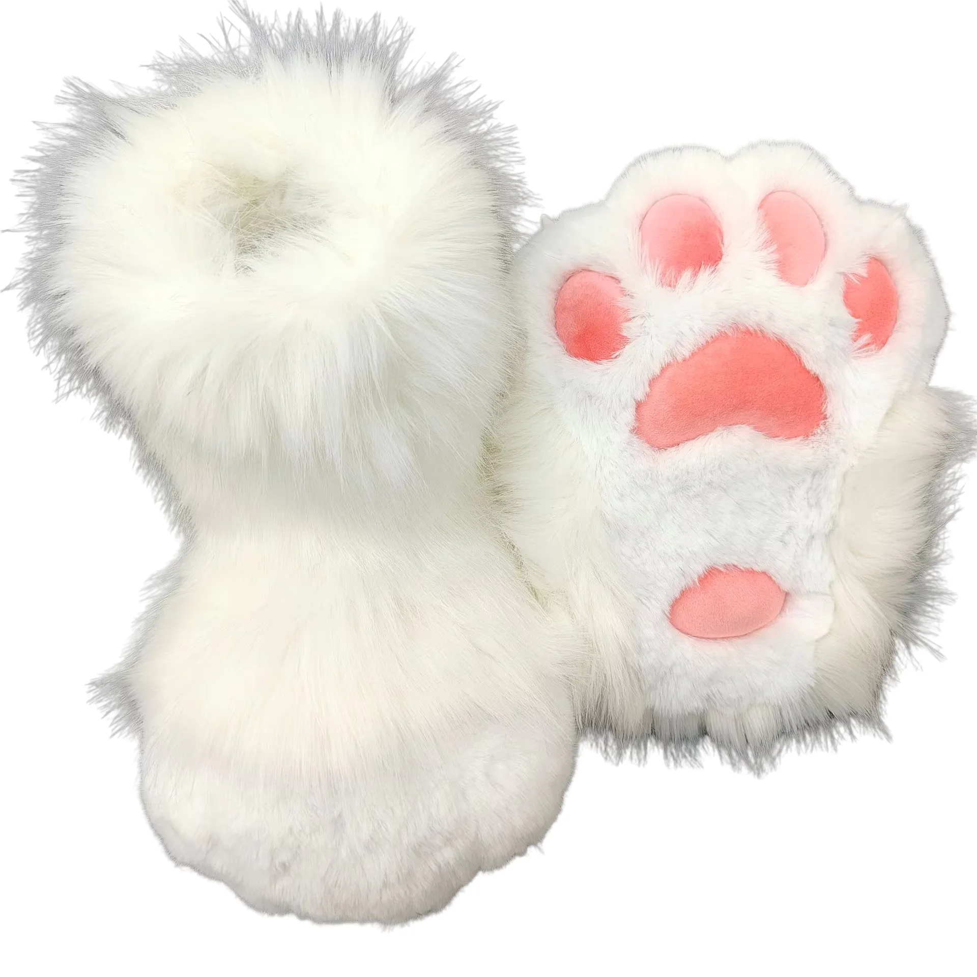 Fursuit Cosplay Paw Shoes Accessories Furry Cosplay Kig Boots Cute Fluffy Animal Manga Party Cos Wearable Unisex Costume