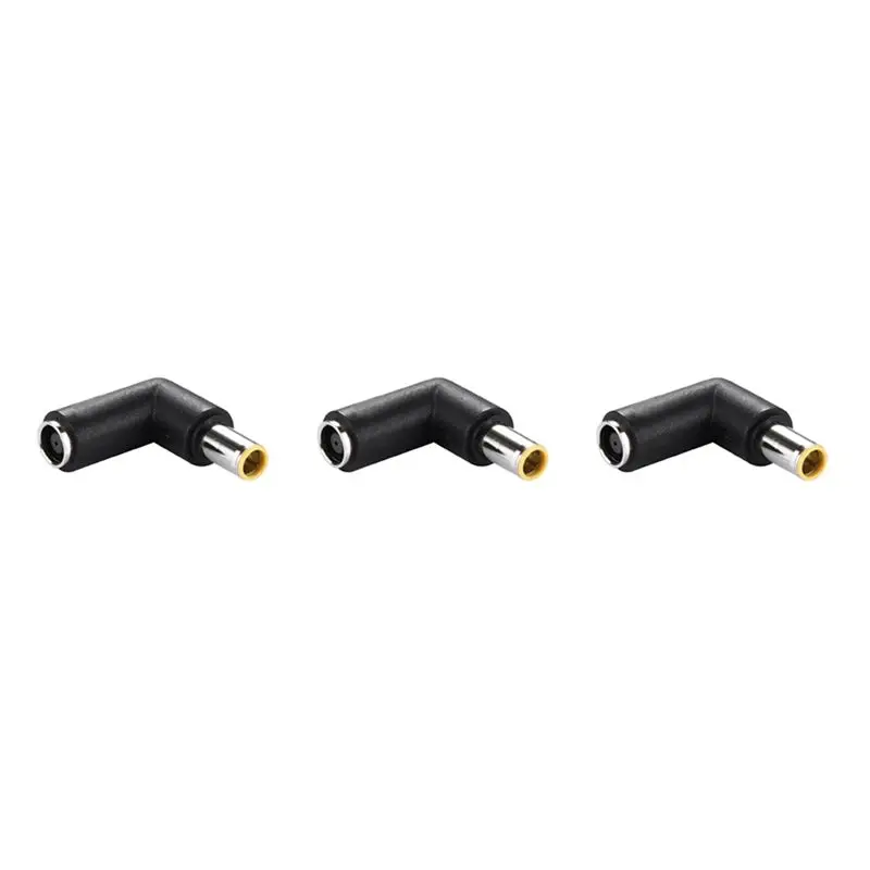

3X DC 7909 Male To DC 7909 Female Connector Power Adapter For Lenovo Thinkpad IBM, 90 Degree Right Angle Elbow