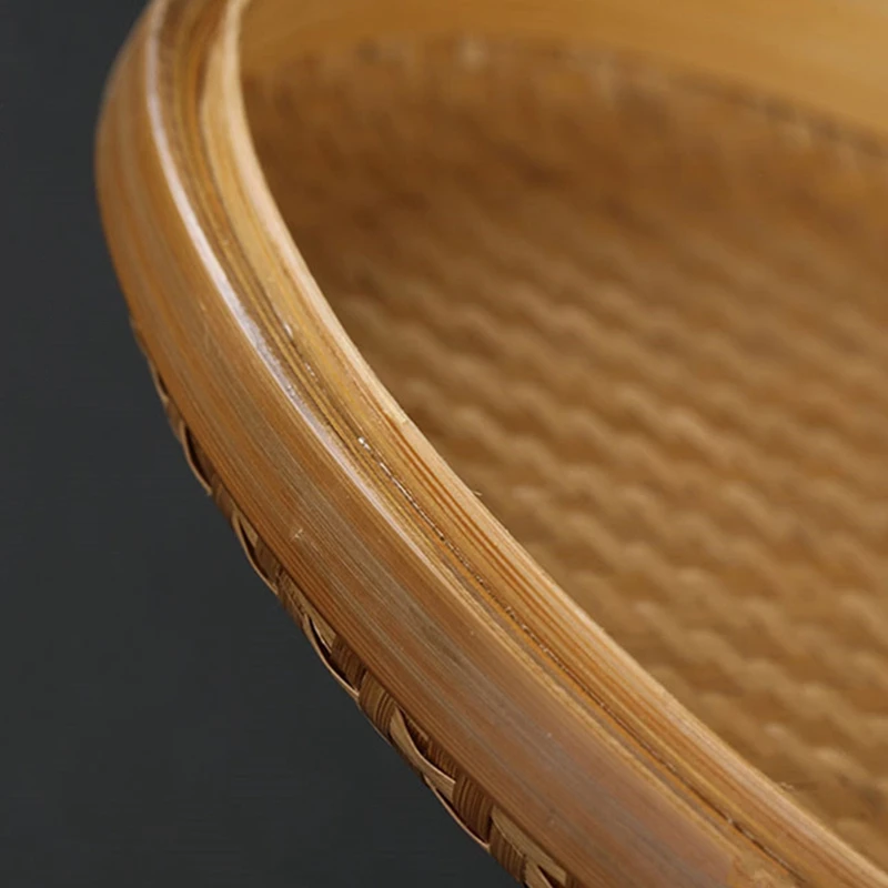

B59A Tea Storage Basket Handmade Bamboo Pu 'Er Tea Storage Basket Box Chinese Style Gift Box Living Room Furniture Decoration