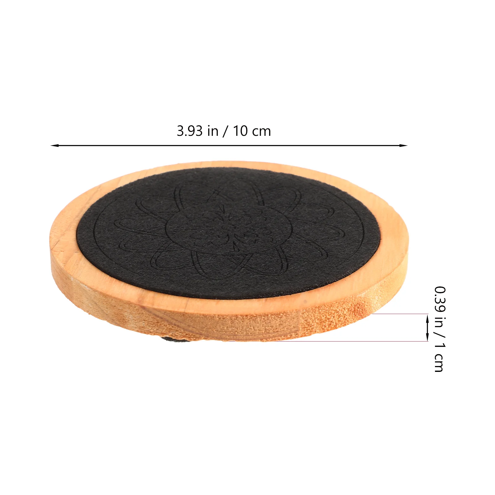 Round Wooden Coaster Absorbent Anti- Mat for Drinks Coffee Table Protection Absorbent Coasters for Drinks