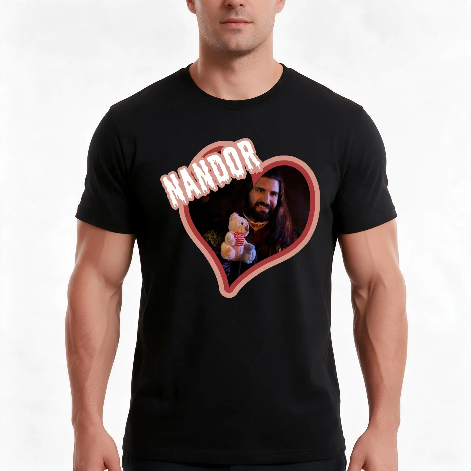 I Heart Nandor Relentlessly T-Shirt Summer Casual Cotton Tee Oversized Streetwear Tops Vintage Graphic Print 100% Cotton
