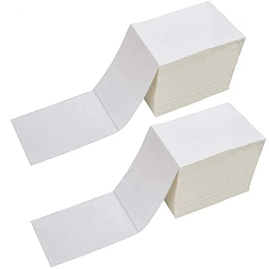 

4 x 6 Direct Thermal Shipping Labels with Perforations 2000 Labels /Stack Permanent Adhesive Mailing Labels for Zebra Thermal P