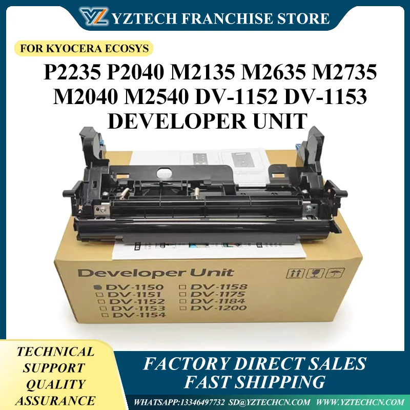 

1X DV-1152 DV-1153 Developer Unit Assembly DV-1150 For Kyocera ECOSYS P2235 P2040 M2135 M2635 M2735 M2040 M2540 M2640 302RV93030