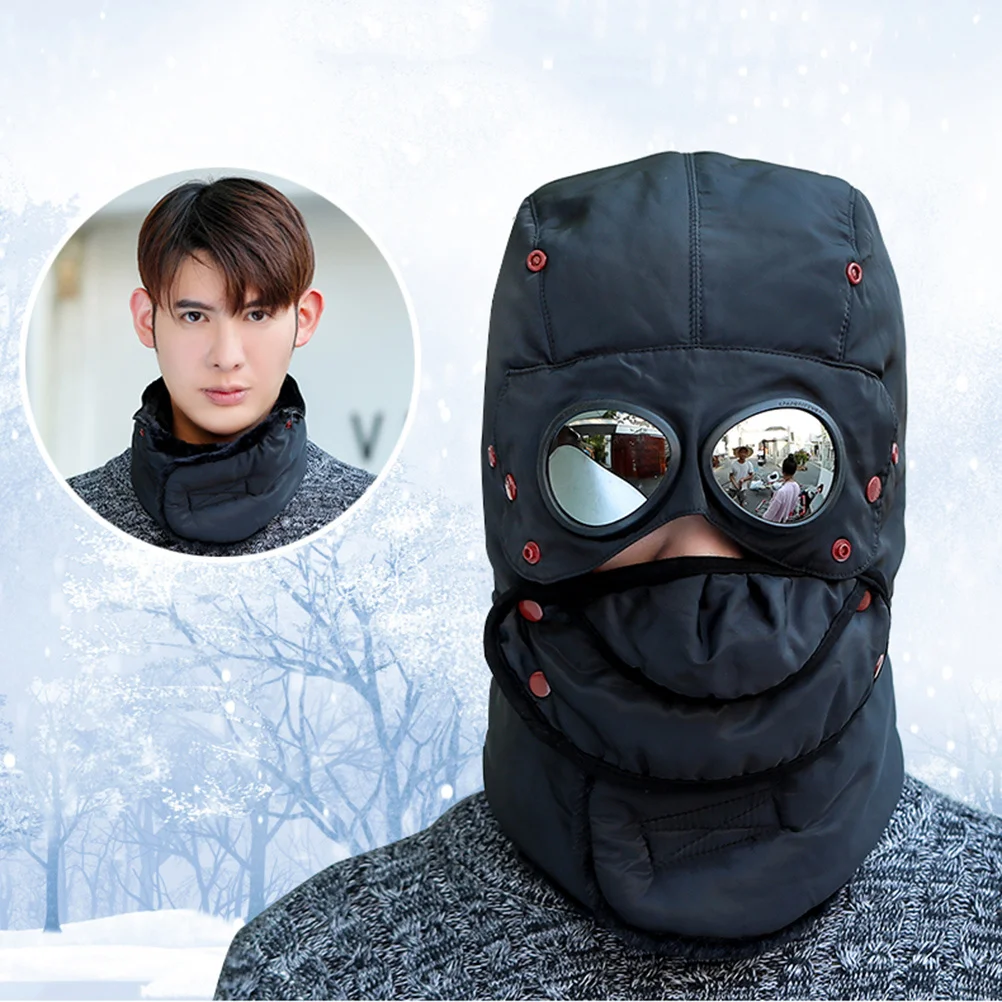 หมวกกันลมพร้อมหน้ากากป้องกันฝุ่น 1 ชิ้น สำหรับฤดูหนาว แบบหนา สำหรับทุกเพศ ระบายอากาศได้ดี กันฝุ่น อุ่น เหมาะสำหรับเล่นสกี ปั่นจักรยาน และกีฬากลางแจ้ง