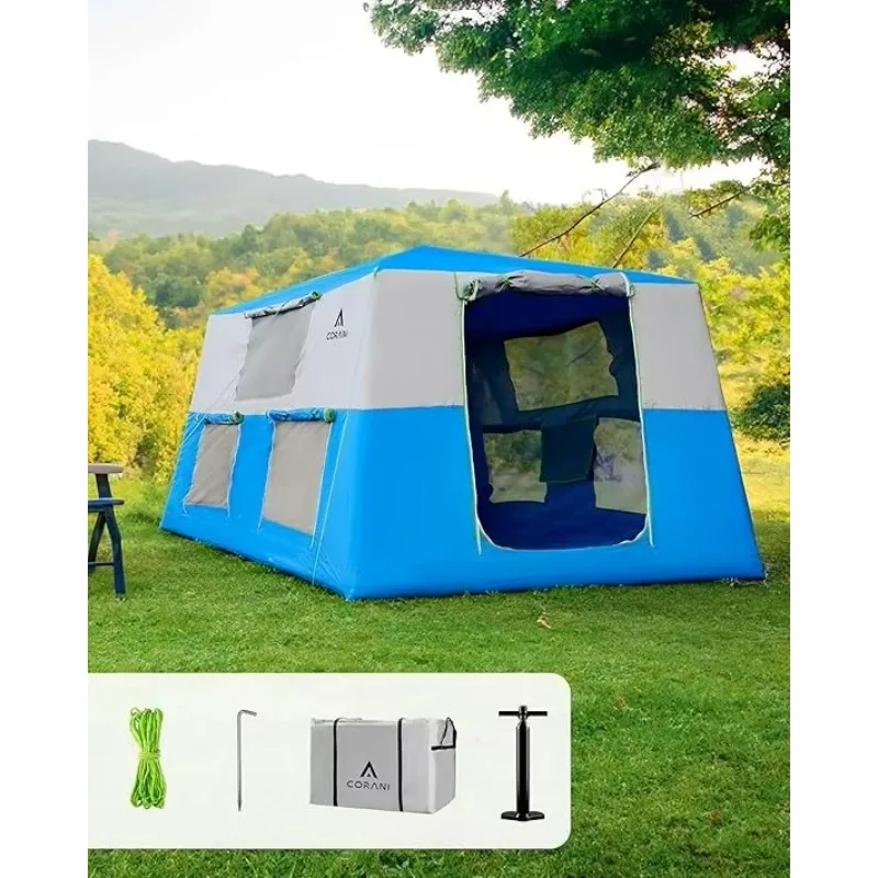 Factory Customization Double Deck Windproof and Rainproof Family 6-10 Person Inflatable Camping Tent