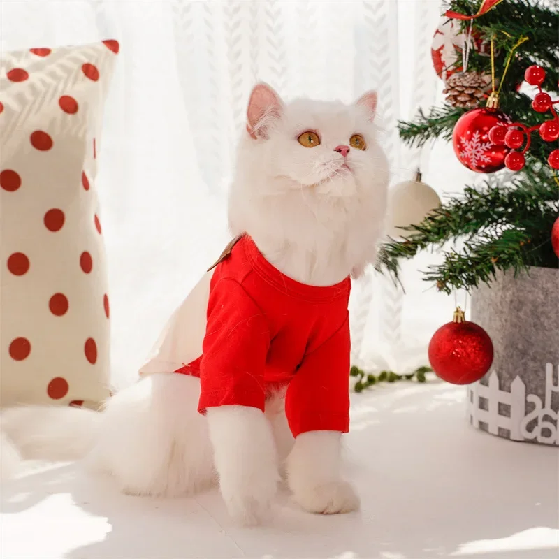 Christmas Pet Costume Christmas Elf Dog Costume Clothes Funny Cosplay Puppy Cat Xmas Costume Outfit Winter Hoodie Coat for Dogs