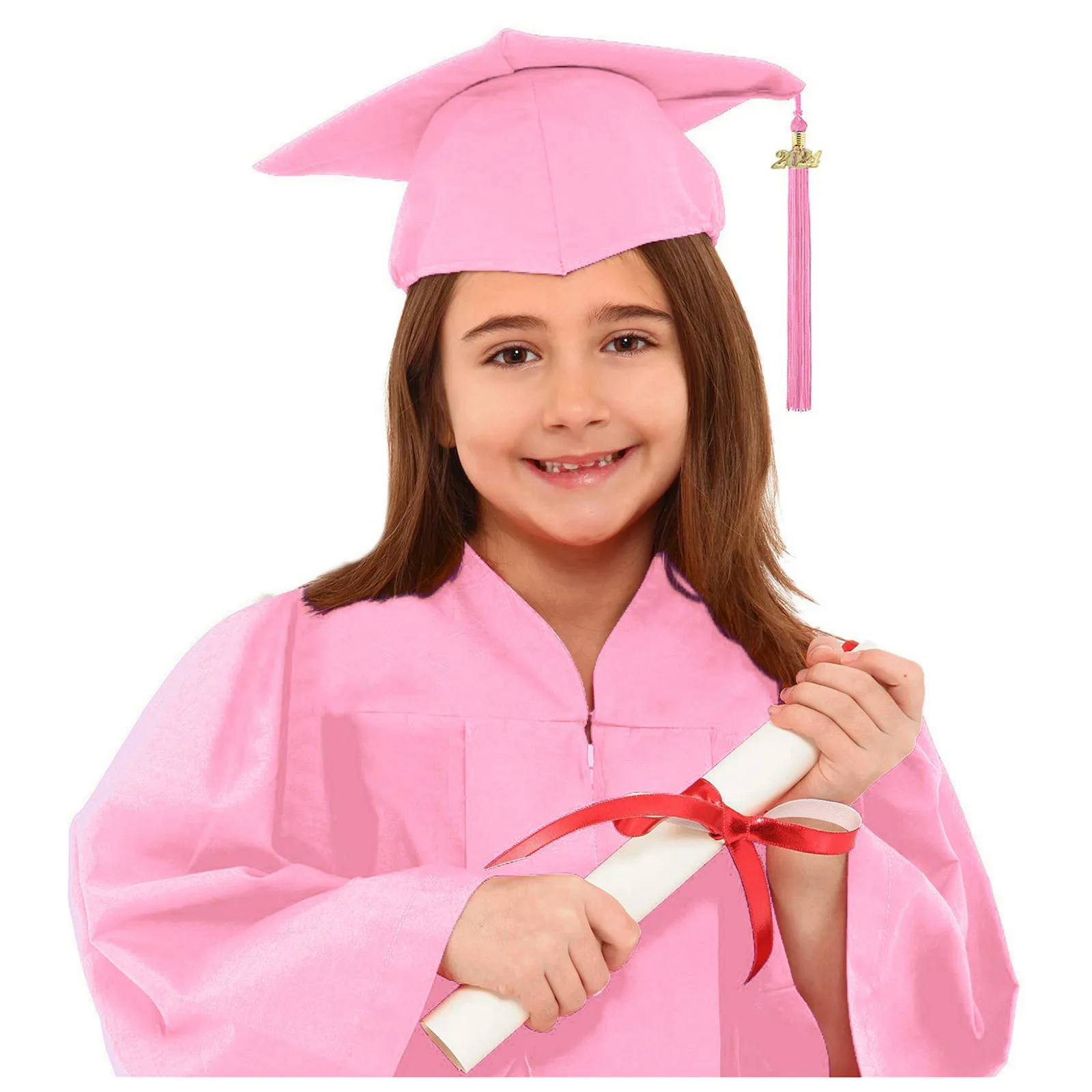 Uniformes de Bachelor pour Enfants, Présв, Maternelle, Remise de Diplôme, Quel que soit le Châle, Ensemble de Casquettes à Pompons, 2024