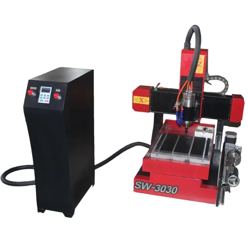 

Mini 3030 4-Axis Rotary System CNC Router Machine for Metal Engraving