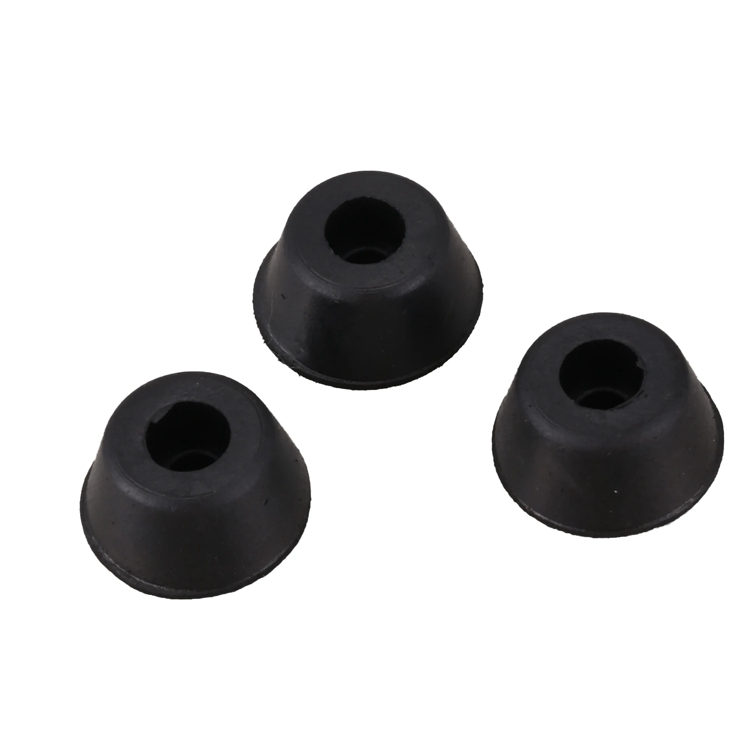 Tampons de pare-chocs encastrés coniques, noir, 21mm x 10mm, 10 pièces