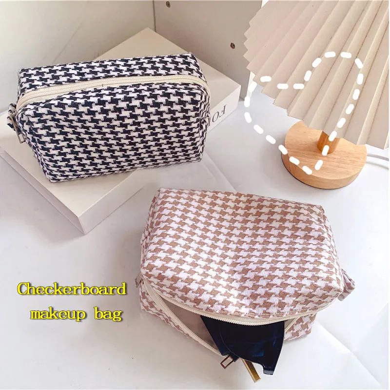 Large Capacity Pencil Case Fashion Cosmetic Bag Candy Color Soft Cloth Storage Bag School Supplies