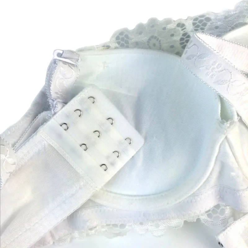 Thin Gathered Cotton Lace Underwear 3/4 Cup three rows of buckle bra B Cup Women\'s Sexy Underwear