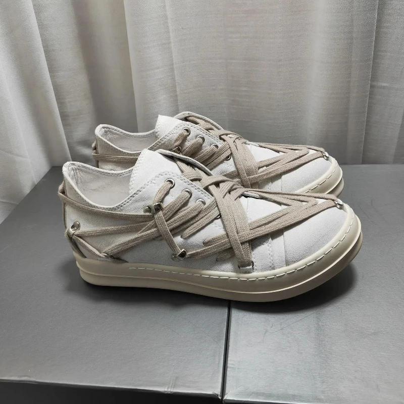 

25SS High Street НОВАЯ матовая кожаная обувь для мужчин и женщин, удобные повседневные кроссовки Y2k, модная уличная одежда