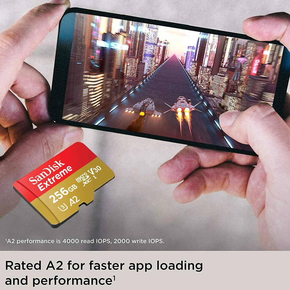 بطاقة ذاكرة SanDisk V30 4K Extreme Micro SD 128GB 64GB 256GB 512GB 1T SDXC A2 U3 Max 190MB/s Flash TF للكاميرا DJI