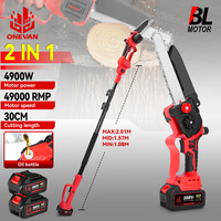 4900W Brushless Telescoping Pole Electric Chainsaw Oiler 8inch High Branch Garden Cutter Pruning Tool For Makita 18V Battery Pin