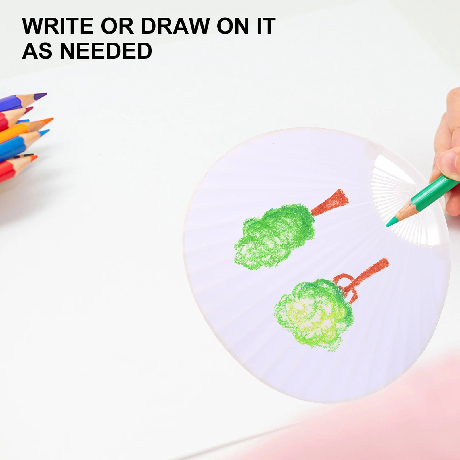 

8Pcs DIY Blank Hand Fan Drawing Accessory for Kids Exquisite Gift Family Decoration DIY Painting Hand Fan Kids Graffiti Toy