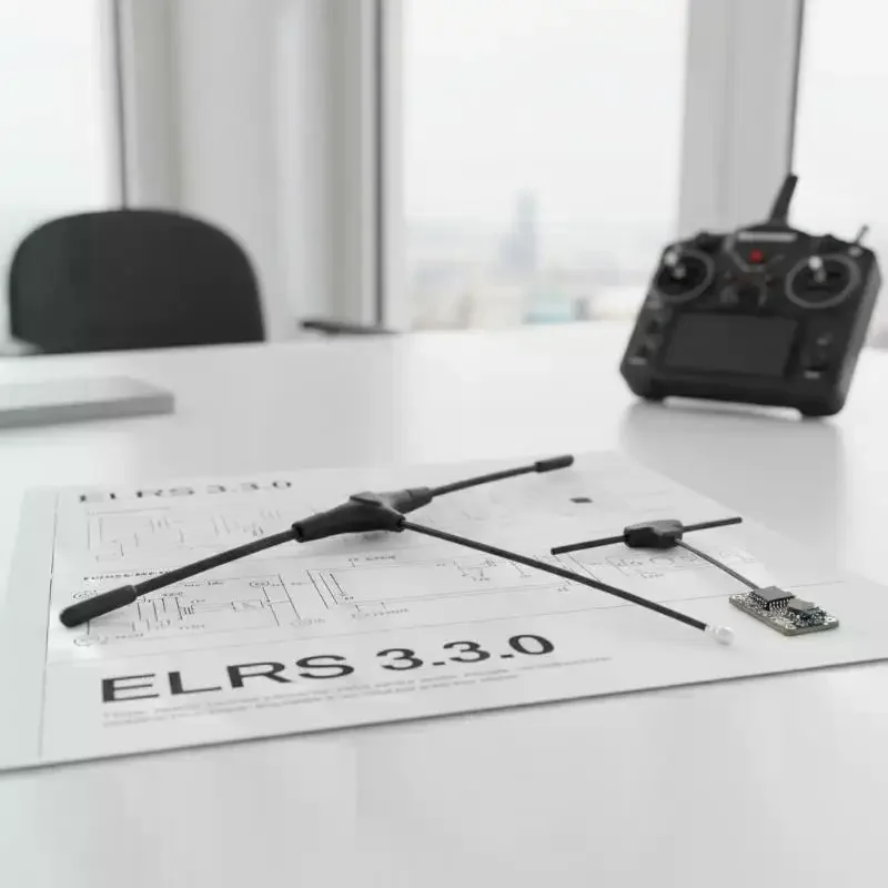 ExpressLRS Receiver V3.3.0 ELRS 915MHz/2.4G RX T-type Antenna WiFi Upgrade for Mini FPV Quadcopter Freestyle Flying
