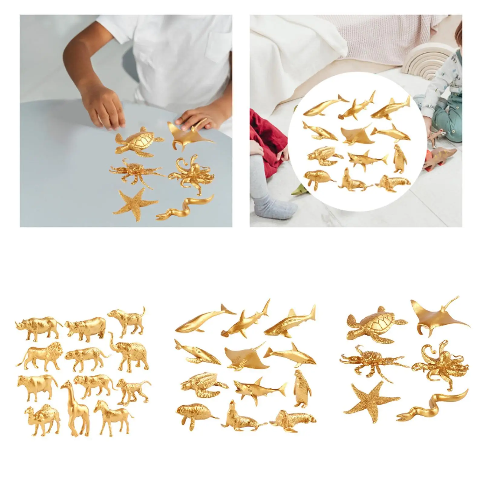 

Mininature Animals Model Educational Learning Toys Realistic Figurines Set
