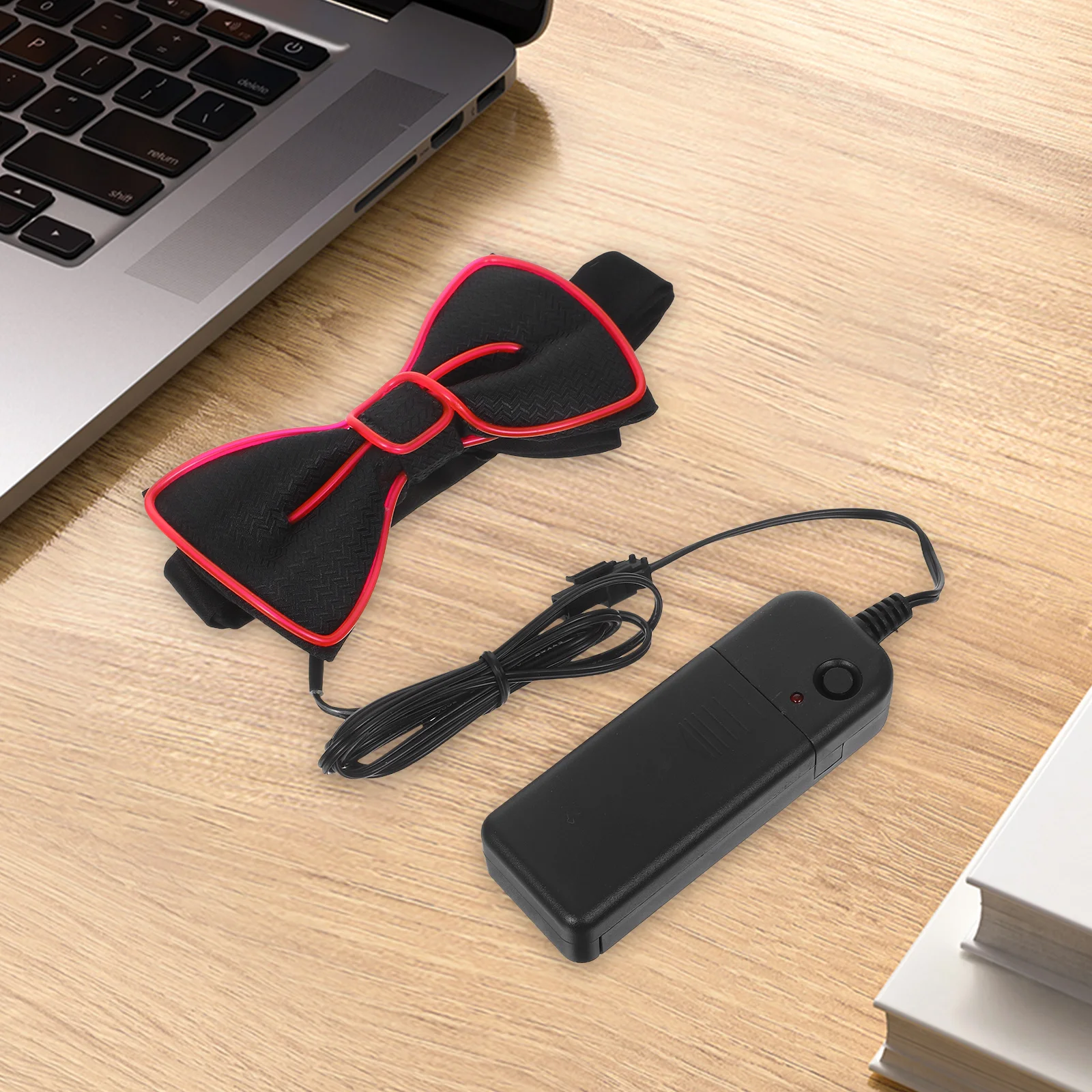 

Receive Flowers Luminous Bow Tie Women's Christmas Gifts Pink Ties for Party Decoration