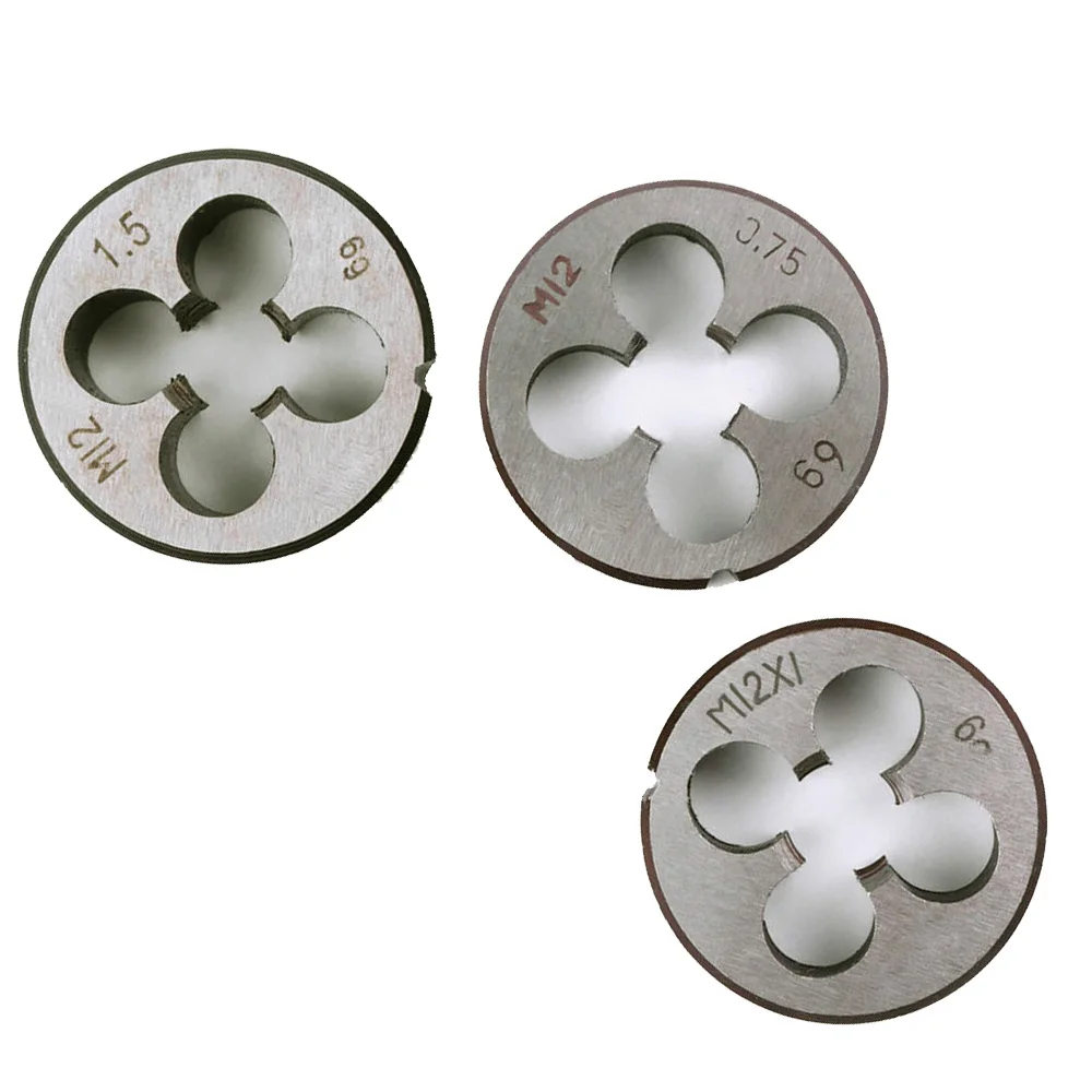 Accessories Threading Dies High Steel M12x1.0 Metric Replacement Silver Tools Wrench Equipment Practical Accessories