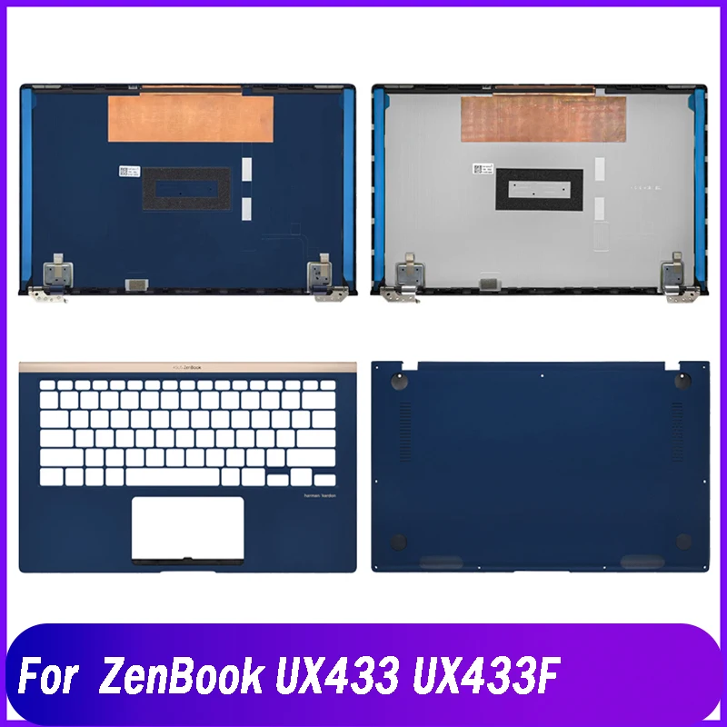 NEW Rear Lid For Asus ZenBook UX433 UX433F Series Laptop LCD Back Top Cover Palmrest Upper Bottom Case A C D Cover Blue Silver