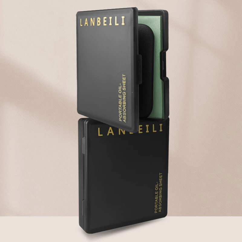

100pcs Bamboo Charcoal Oil-absorbing Paper For Facial Portable Oil Absorbing Paper With Mirror Case Women Facial Care Beauty