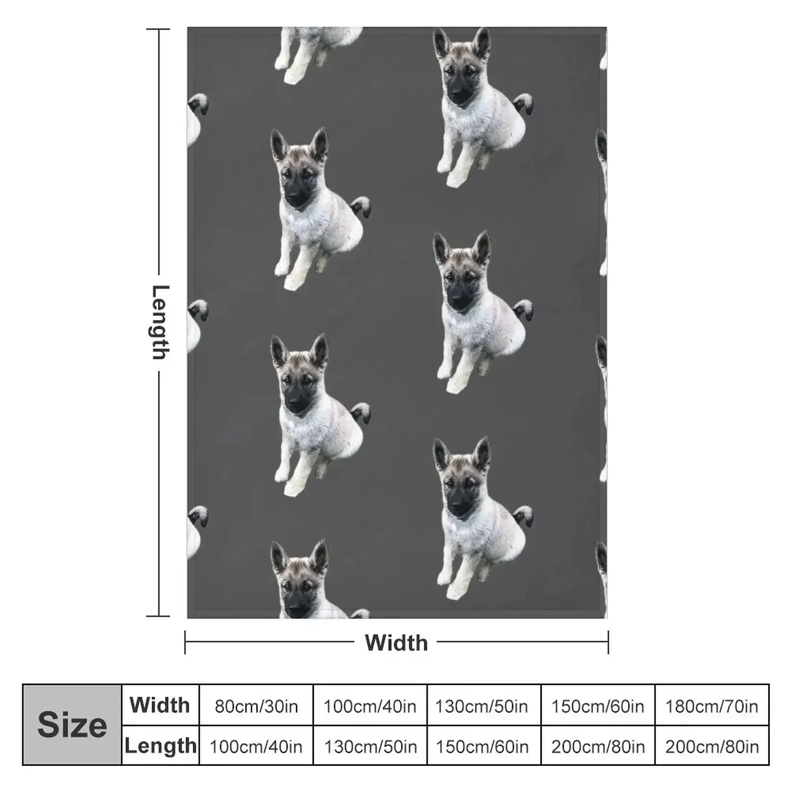 Norwegian Elkhound Puppy Throw Blanket Nap Thins Loose Decoratives Blankets