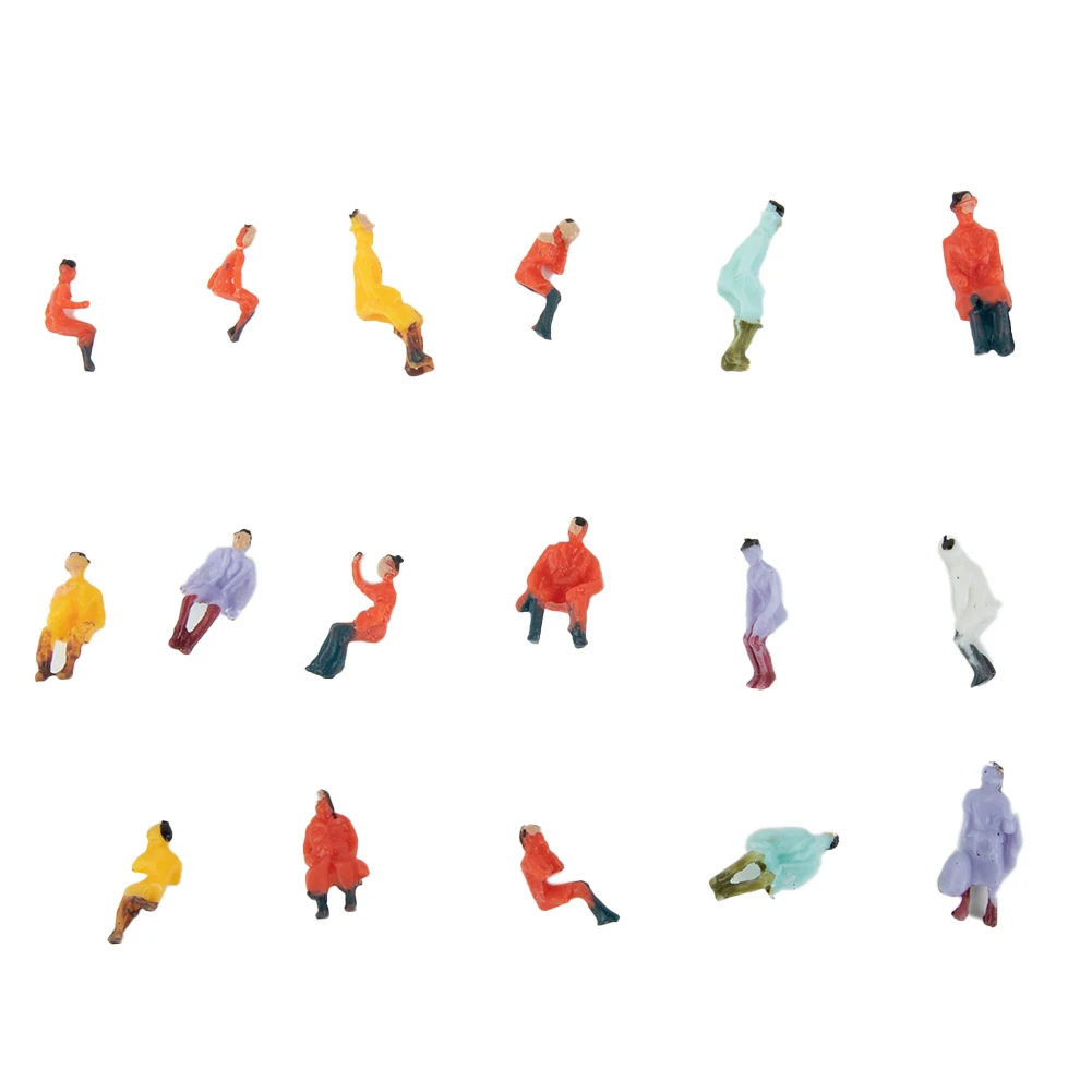 100 Piece 1:87 Seated Figure Set for Model For wagons Bus Compartments and Building Interiors for Enhanced Diorama Realism
