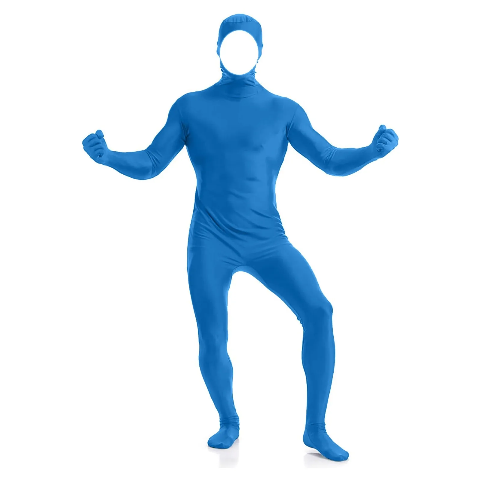 Halloween Stage Plus Size Skin Tight Full Body Zentai Custome Ninja Invisible Cosplay Adult Kids Spandex Second Suits Bodysuit