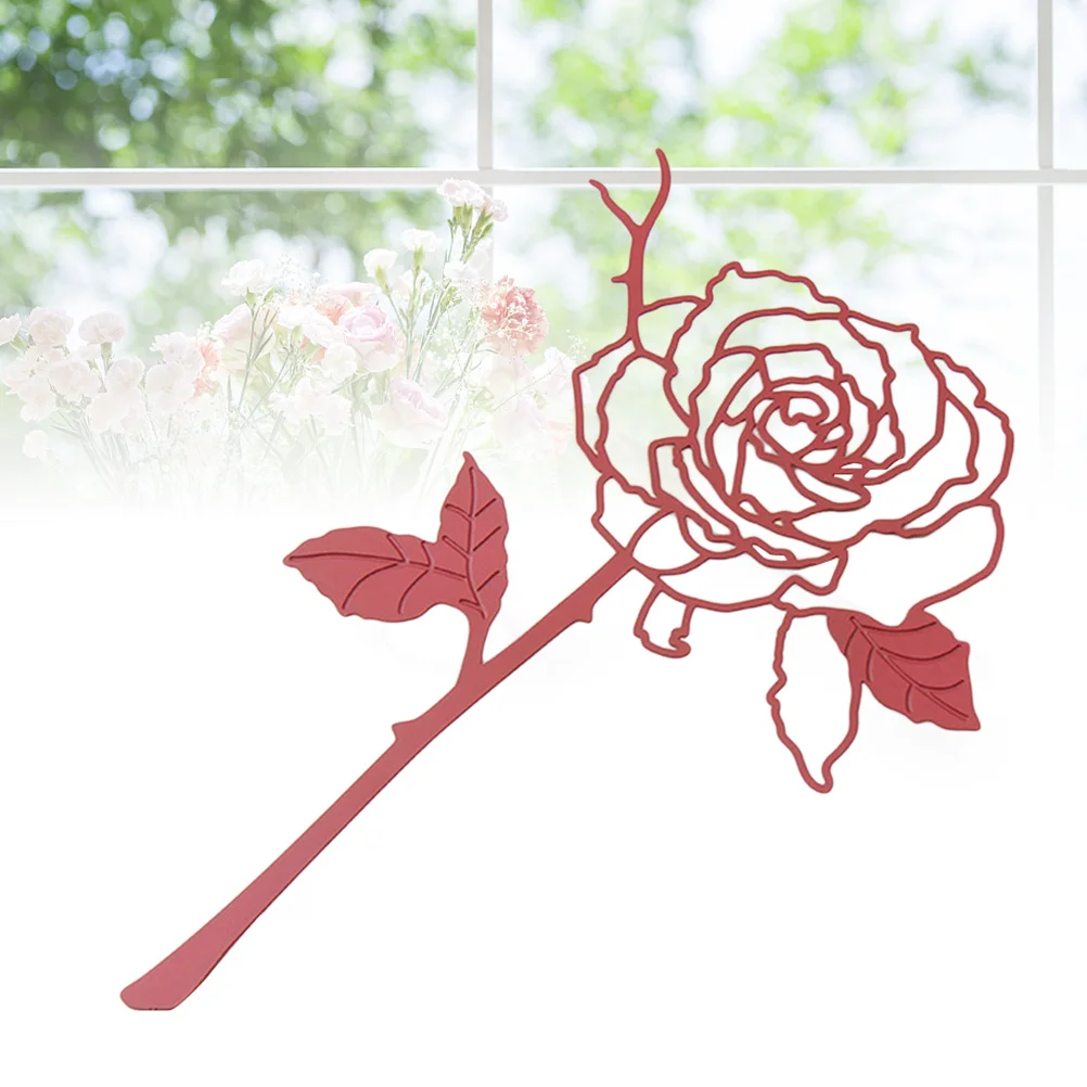 Wytrzymałe metalowe zakładki do książek z motywem róży, miedziane znaczniki do książek, do szkoły, biura, domu, dla czytelników, kreatywny prezent.