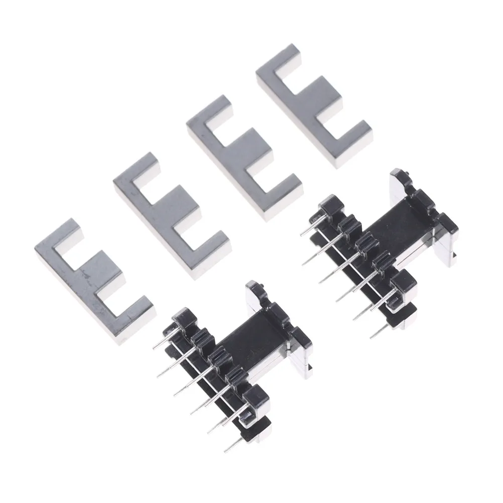 5Sets  PC40 Ferrite Core Vertical 10 Ferrite Halves + 5 Bobbin EE25 5+5pin Transformer Bobbin