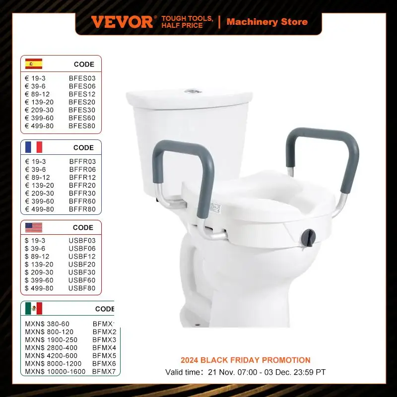 VEVOR Raised Toilet Seat 5