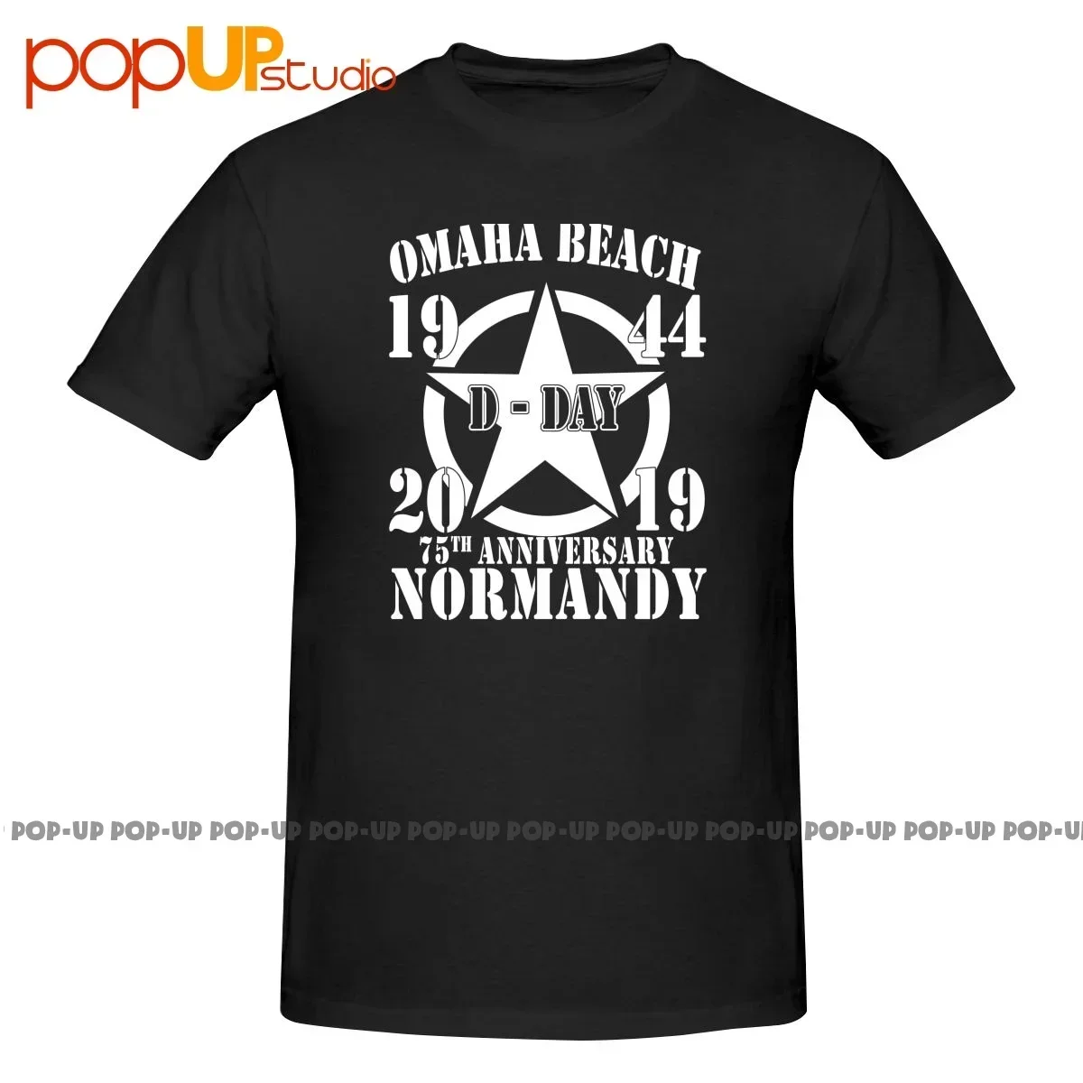 Omaha Beach D Day 1944 2019 Star 75Th Anniversary Normandy Shirt T-shirt Tee Design Harajuku