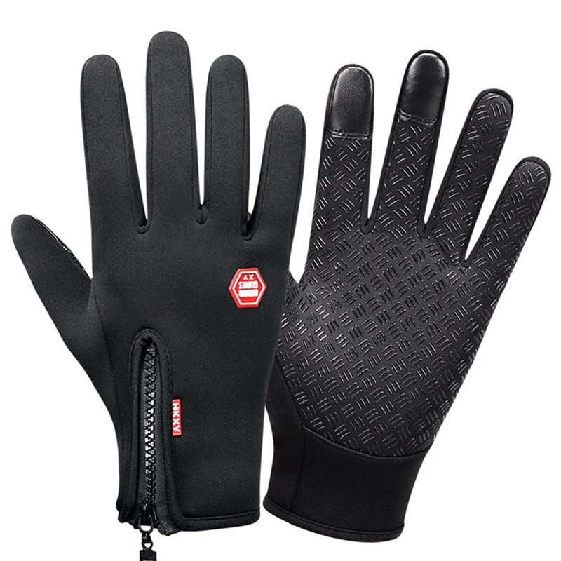 Guantes de invierno para hombre y mujer, manoplas térmicas cálidas para deportes al aire libre, correr y esquiar, resistentes al agua y al frío