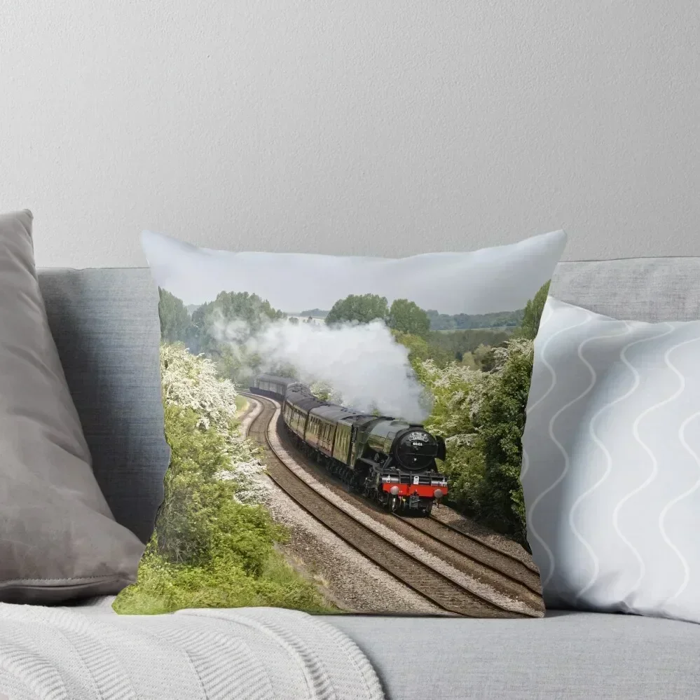 

A3 Class 60103 Flying Scotsman Steam Locomotive Throw Pillow Embroidered Cushion Cover Christmas Pillowcase pillow