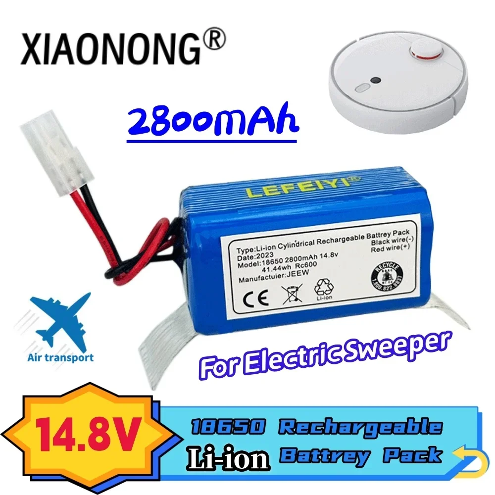 NEW 14.8V Li-ion Da Tian Gong battery plug 2.8Ah Battery For Rowenta Tefal Explorer Serie 20 40 60 Robot Vacuum Cleaner Battery