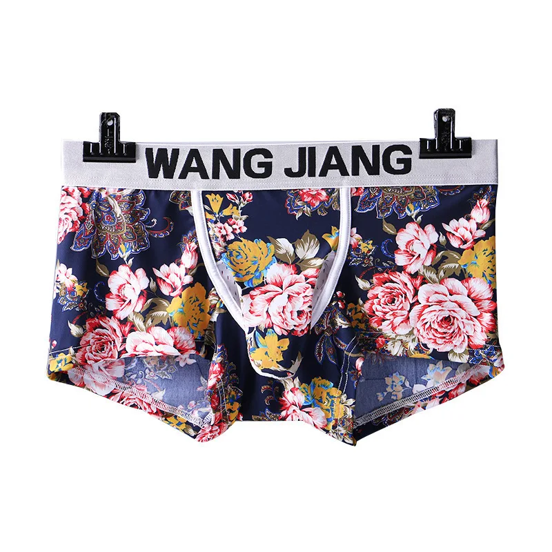 Wangjiang Heren Boxershorts Ijs Zijde Olifant Slipje Print U Zakje Scrotum Mesh Ademend Sexy Ondergoed Aparte Onderbroek