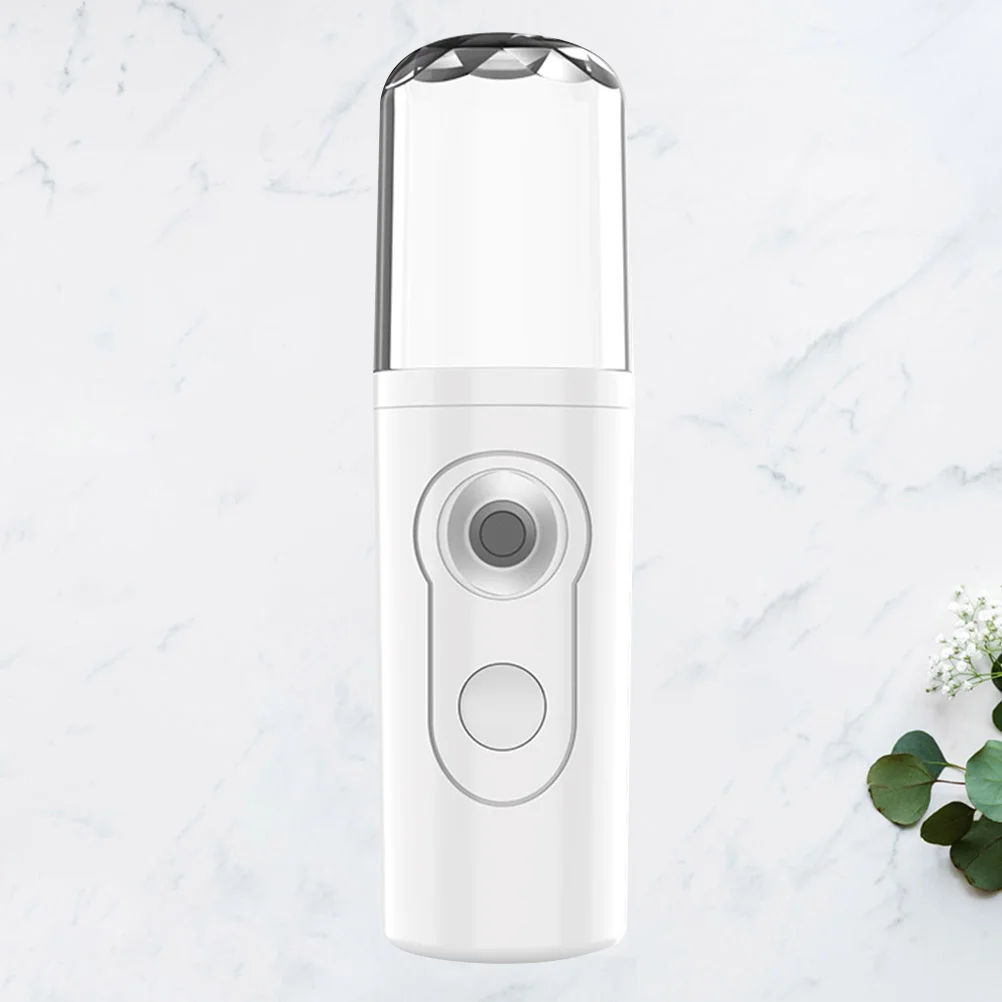 เครื่องพ่นไอน้ำนาโนแบบพกพา ชาร์จผ่าน USB สีขาว 1 ชุด สำหรับบำรุงผิวหน้า เติมน้ำให้ผิว