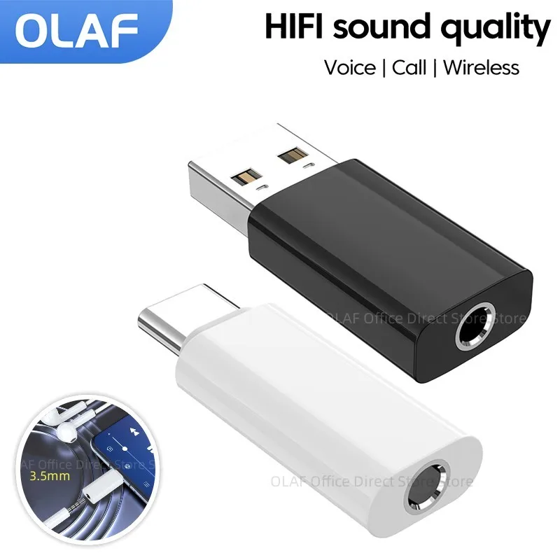 USB Type C/USB To 3.5 Jack Earphone Adapter USB C 3 5mm Audio Converter For IPhone15 Samsung Huawei USB Sound Card External