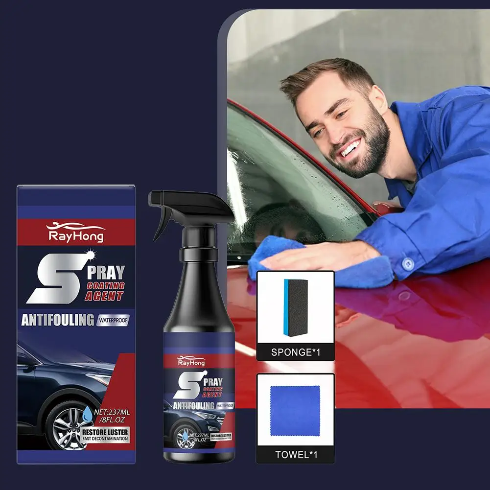 2025 Upgrade Multi-Functional Car Spray,Coating Agent Spray Multi-Functional Coating Renewal Agen 3 In 1 Car Gloss Spray