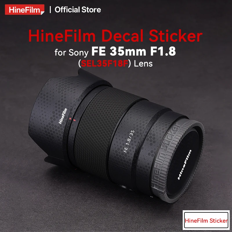 Hinefilm Skin for Sony FE35 F1.8 Lens Sticker FE35F1.8 Lens Decal Skin FE 35mm F1.8 Lens Wrap Cover Skin 35 1.8 Protector