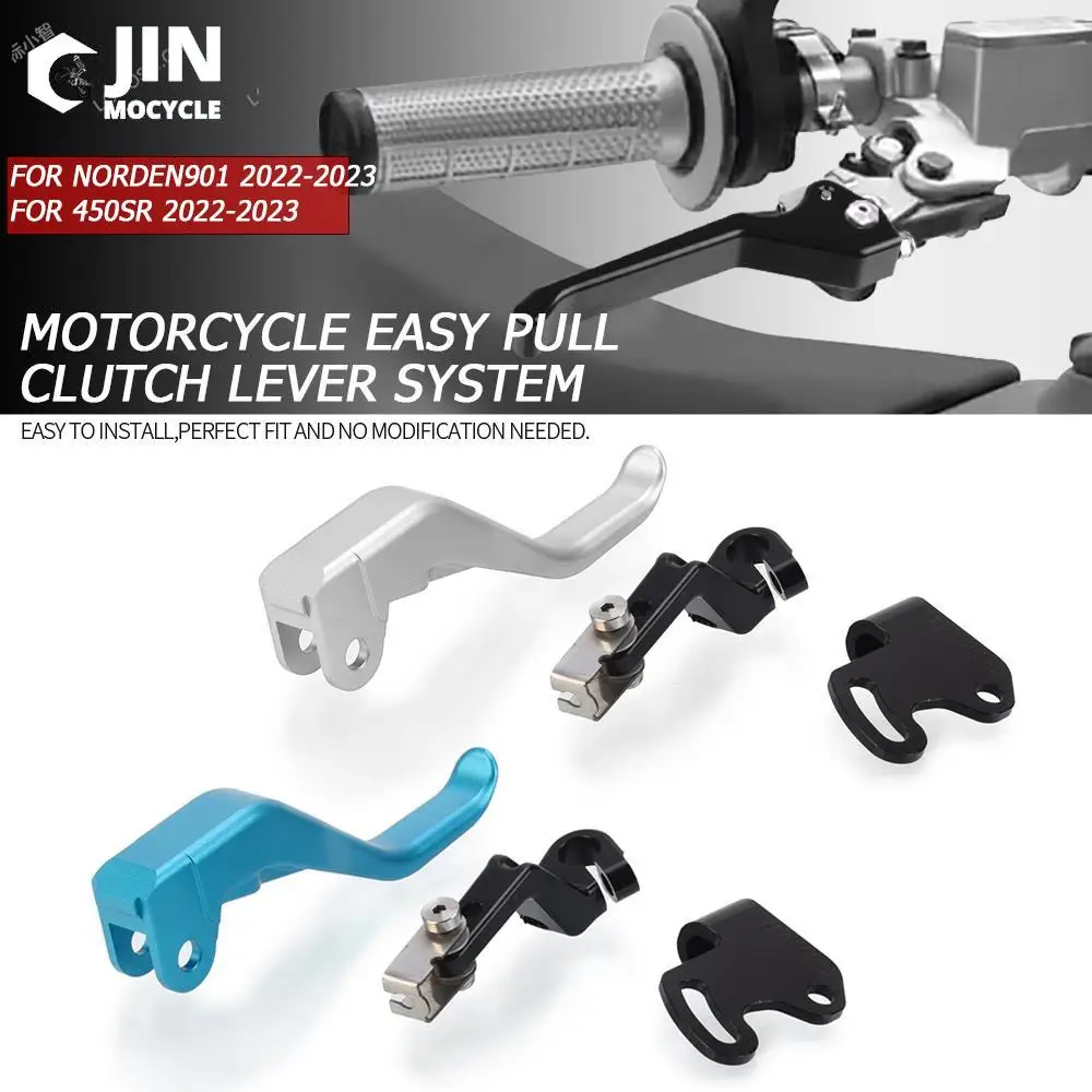 

Motorcycle Left Two Finger Clutch Lever Easy Pull Clutch Levers System Aluminum For Husqvarna Norden 901 2022 2023 CFMOTO 450 SR