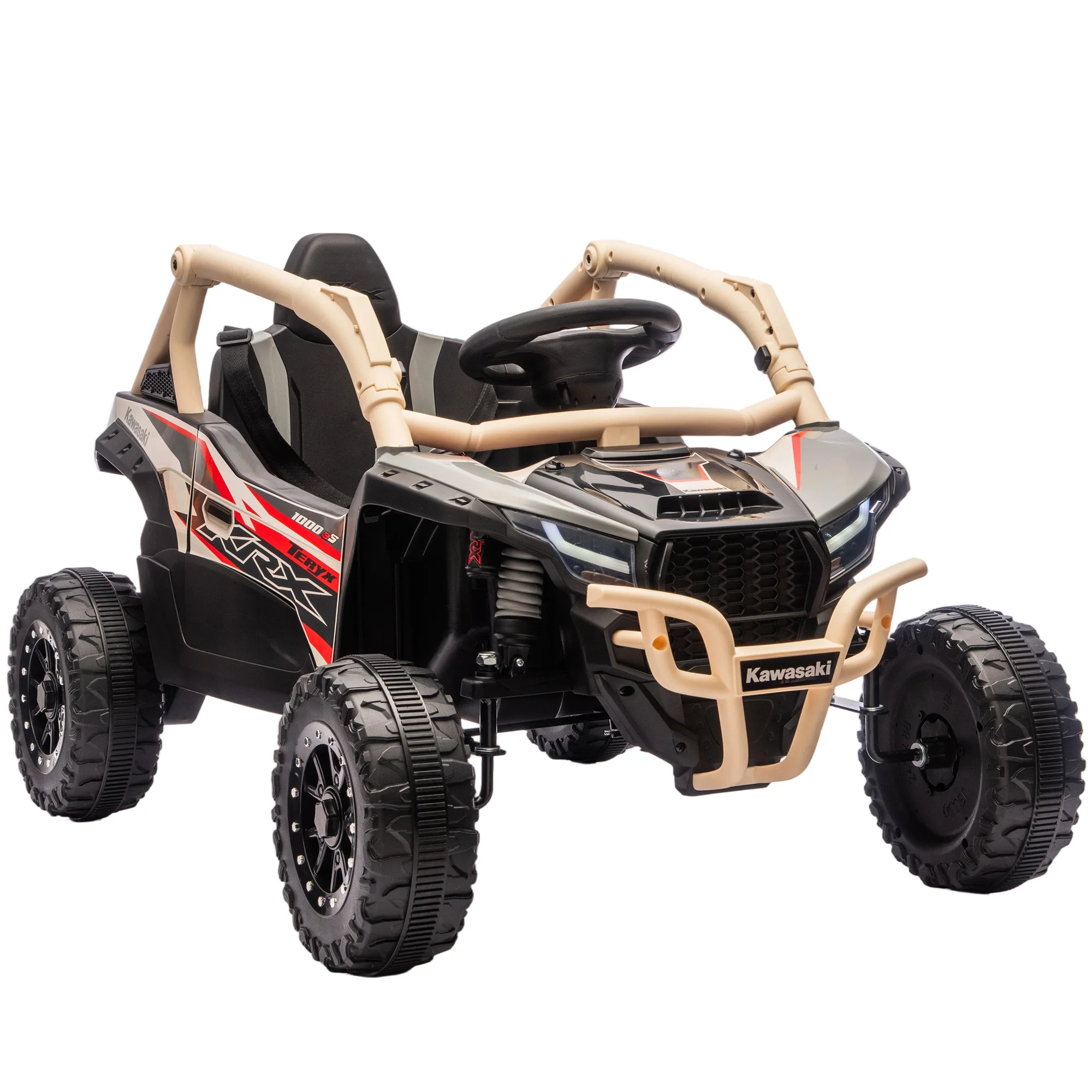 12V kinderterreinwagen, afstandsbediening, claxon, 3-8 jaar oud, kinderspeelgoedvoertuig, LED-licht, terreinwagen