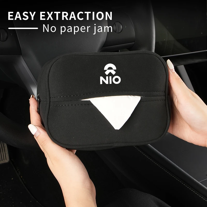 Car Seatback Tissue Box Paper Towel Bag Napkin Holder Case Accessories For Nio ES6 EC6 ES8 ES7 ET5 ET7 EP9 EVE 2021 2022 2023
