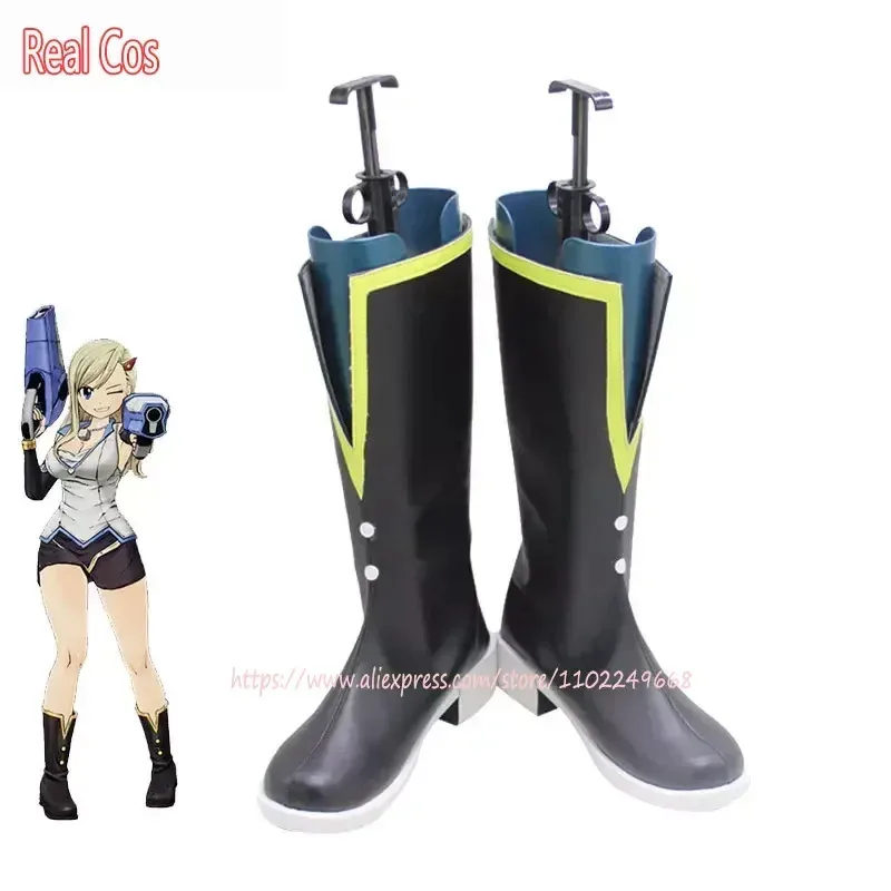 RealCos Anime EDENS ZERO Rebecca Bluegarden zapatos de Cosplay zapatos de cuero PU botas de Carnaval de Halloween accesorio de Cosplay hecho a medida