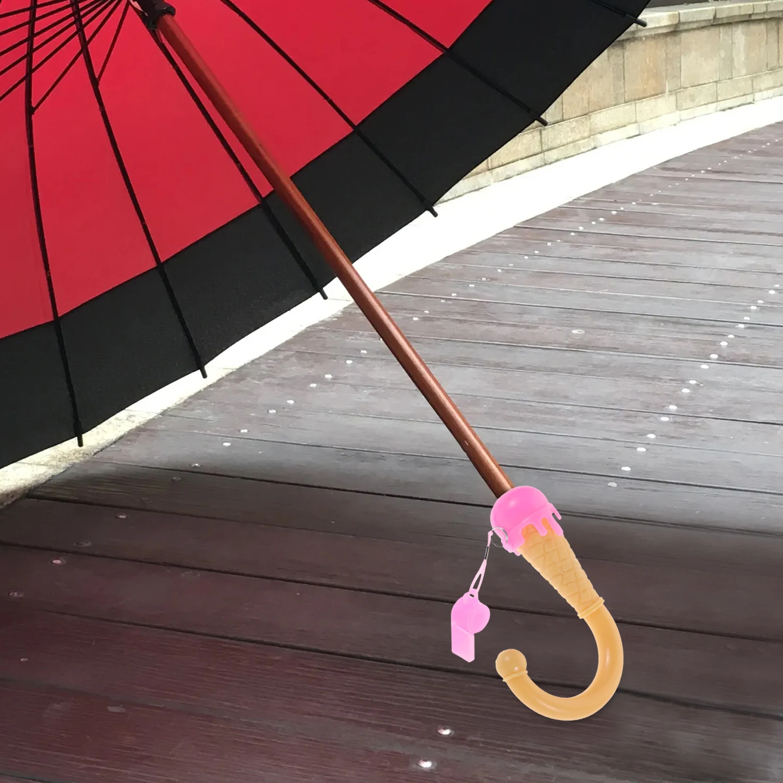 

Ice Cream Umbrella Handle Replacement Kids Cute Grip Universal Plastic Durable Fun Colorful Easy Install Replacement Kit