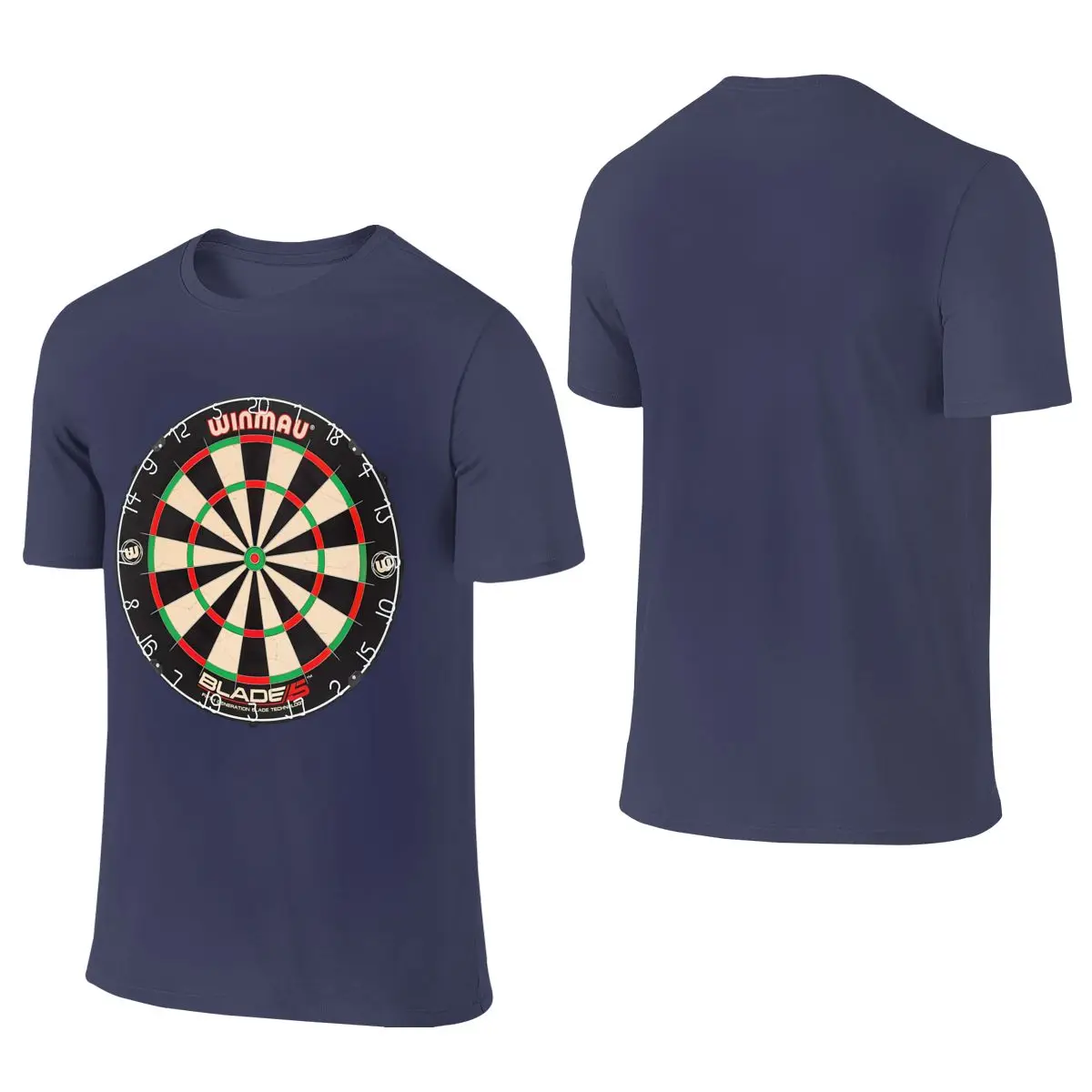 Winmau Blade 5 Dartboard Minimalist Reversible T-shirtKorean-Style Vibe   Cotton Tee