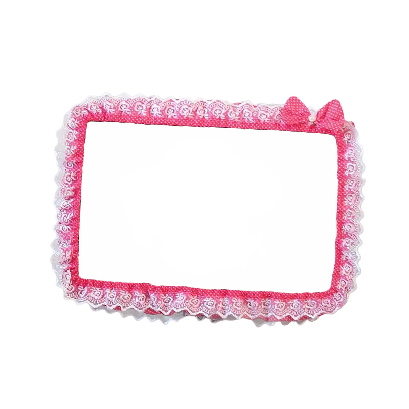 Computer Monitor Cover Cute Lace Fabric Dust Cover Protector Protective Case Modern Dustproof Lovely for TV PC Tablet Laptop