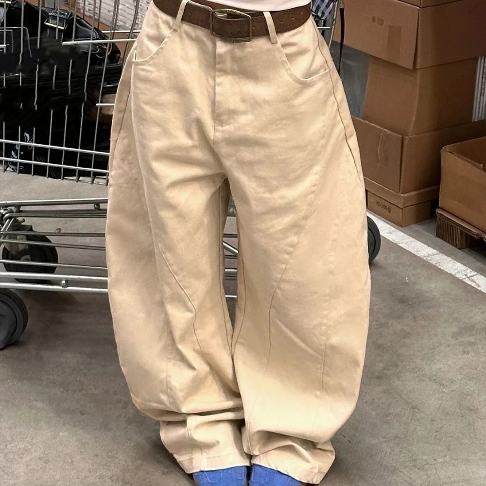 Soft High Waist Denim Jeans Loose Baggy Star Jeans Women Y2k Retro Wide Leg Cowboy Pants Party