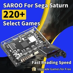 Game Reader SAROO HD Loader Cartridge for Sega Saturn Game Console with 220 Select Games with TF Menory Card Fast Reading Speed