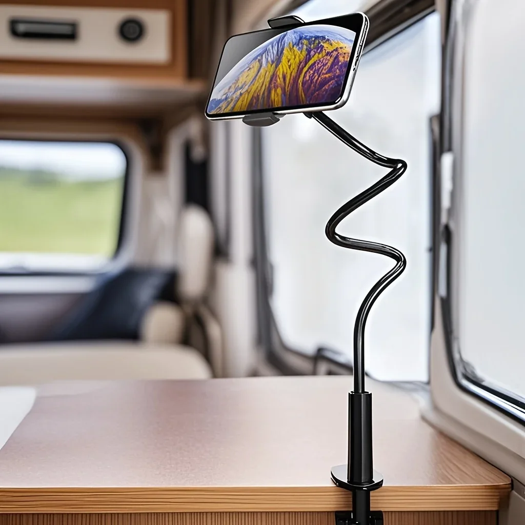 Регулируемый 360° °   Всенаправленная подставка для телевизора на колесах, универсальный держатель для мобильного телефона и планшета без зарядки для прикроватного офиса и дома